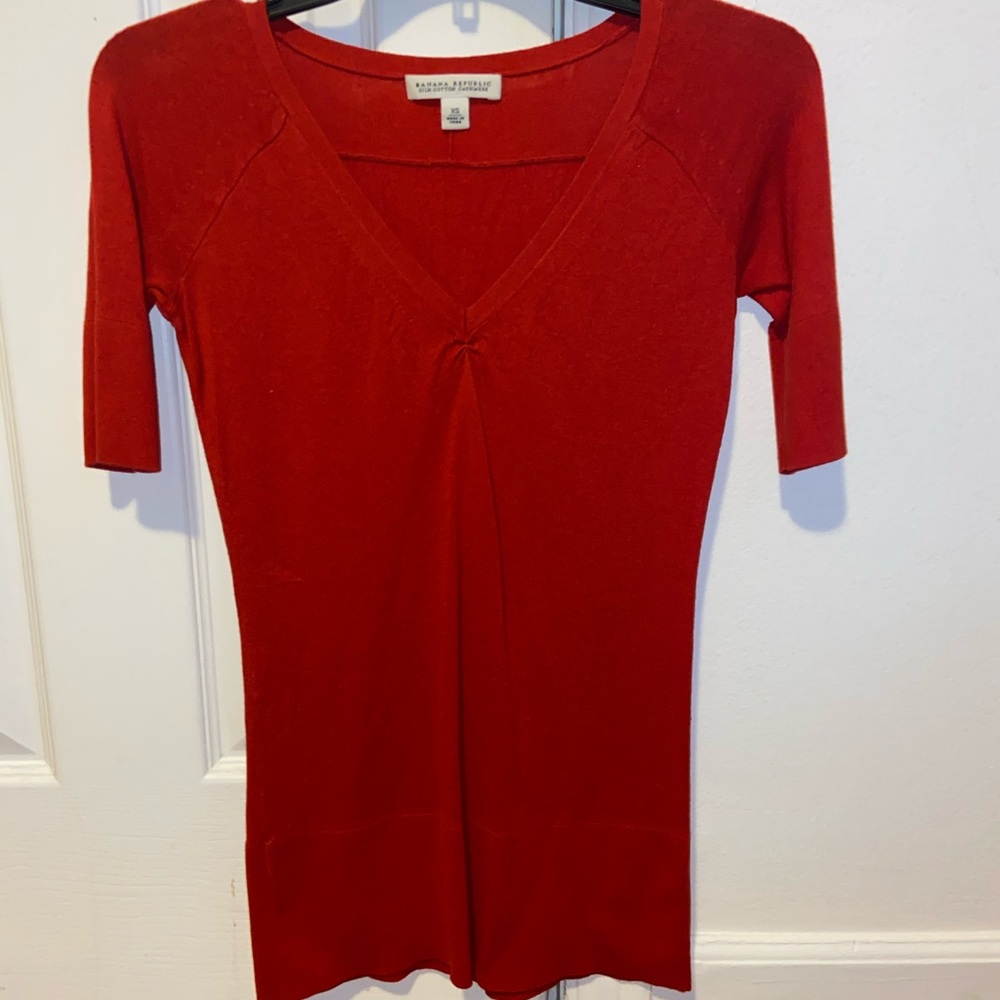 Banana republic red short sleeve sweater